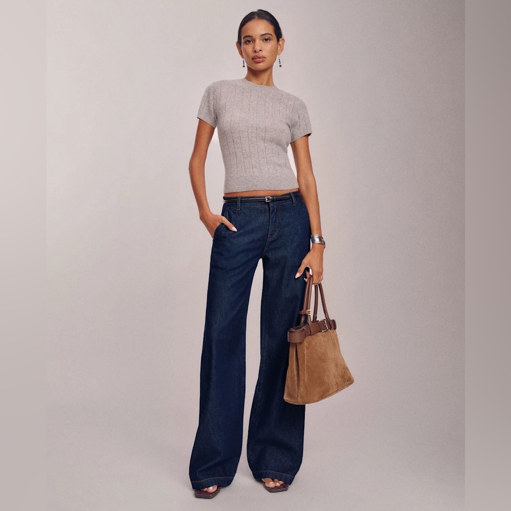 Reformation Elio Low Rise Denim Trouser Jeans